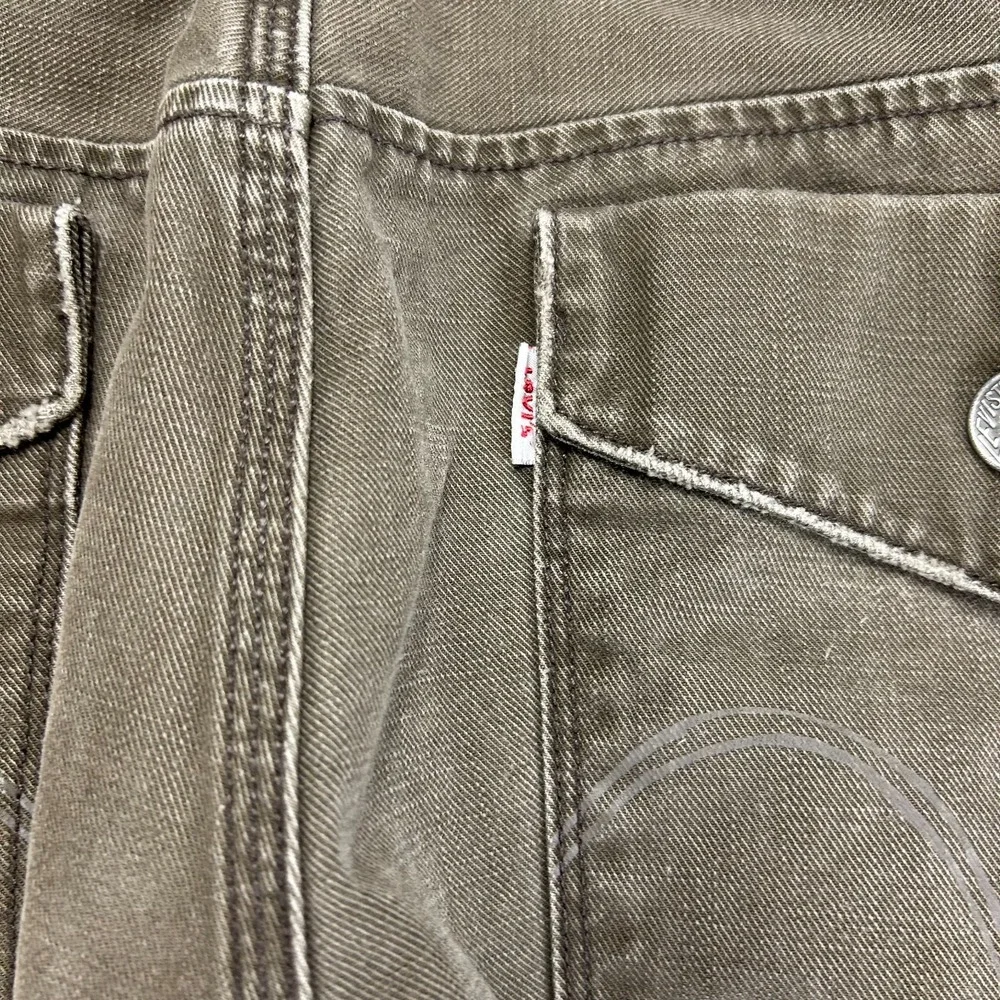 Levi's Tab Twills Straight Leg Jeans Mens 36x34 Brown Cotton Distressed 